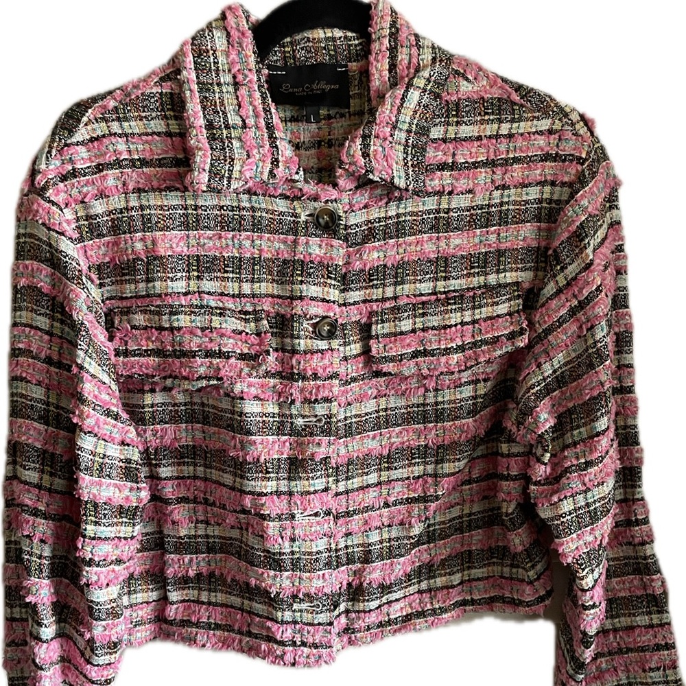 Tweed Cropped Jacket SzL